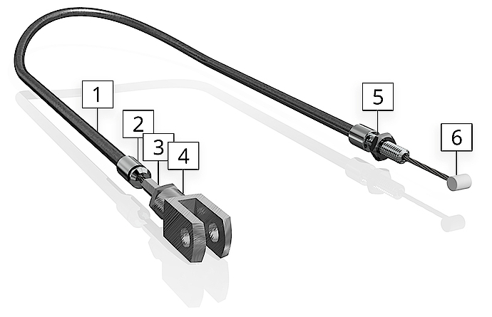 Bowdenzug-Innenrohr (E), ø2x0.8x1000mm, Bowden cables, Rudder linkages